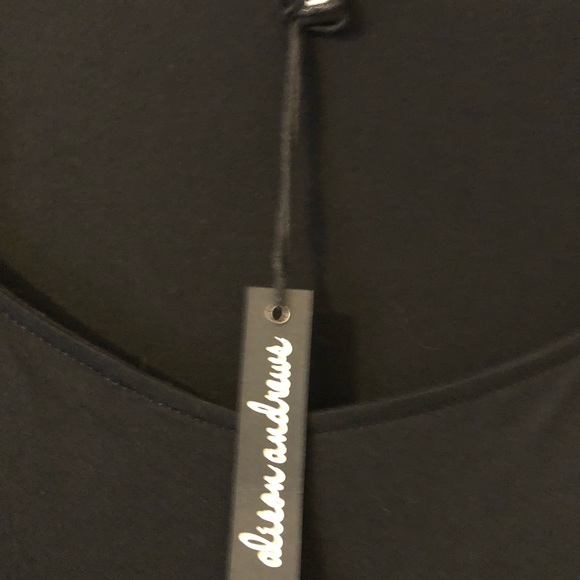 Alison Andrews 3/4 Sleeve Black Rayon Top with Tag Size Small - Picture 6 of 6